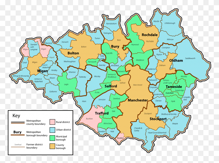 3358x2443 Gtr Manchester Postcode Map Greater Manchester, Diagram, Plot, Atlas HD PNG Download