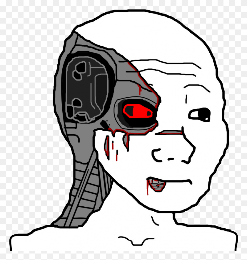 836x882 Gttfw You Are Actually A Robot In Human Npc Wojak Transparent, Goggles, Accessories, Accessory HD PNG Download