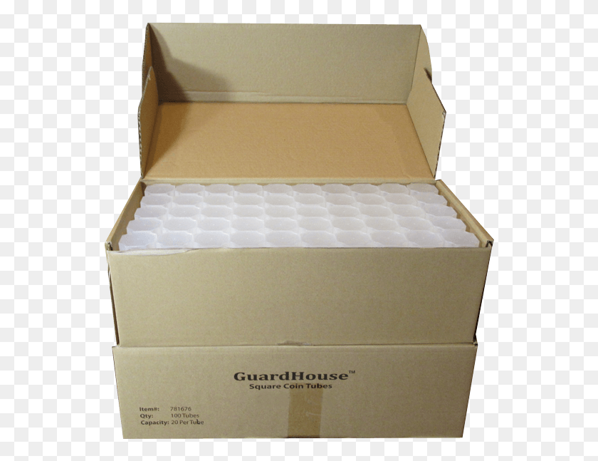 550x587 Guardhouse Coin Tubes 100 Pack Box, Картон, Картон, Доставка Пакетов Hd Png Скачать