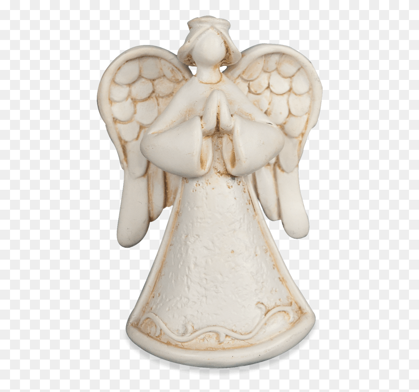 454x725 Guardian Angel Figurine 4 Angel De La Guarda Figura, Snowman, Winter, Snow HD PNG Download