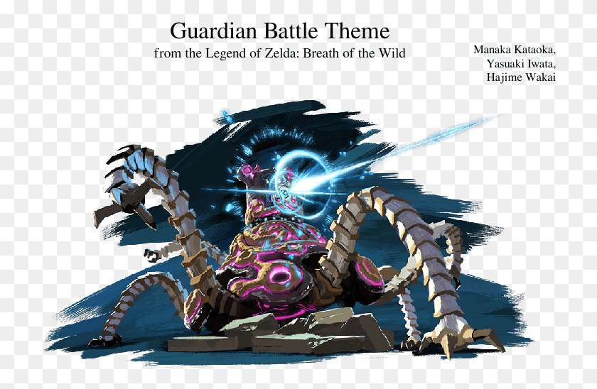 724x488 Guardian Battle Theme Sheet Music For Piano French Guardian Breath Of The Wild, Dragon, Toy HD PNG Download