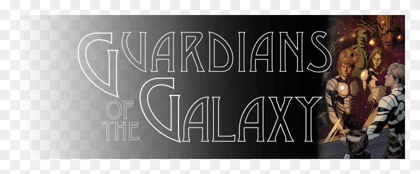 2489x921 Guardians Of The Galaxy Graphic Design, Text, Alphabet, Person HD PNG Download