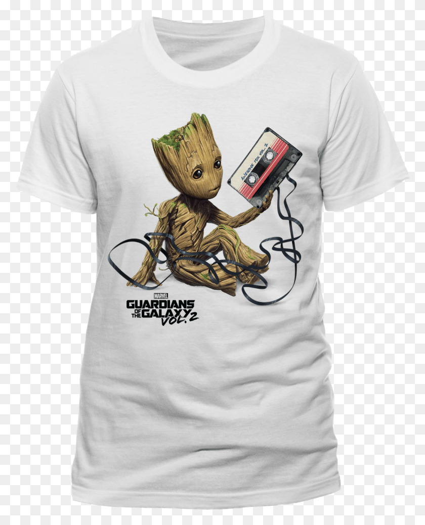 1045x1312 Guardians Of The Galaxy Groot Amp Tape Unisex T Shirt Baby Groot With Tape, Clothing, Apparel, T-shirt HD PNG Download