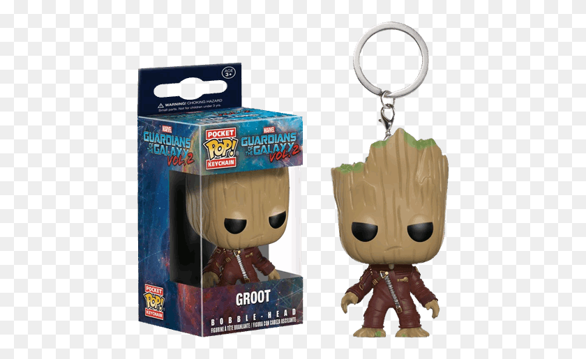449x455 Guardians Of The Galaxy Groot Pop Vinyl Keyring, Toy, Plush HD PNG Download