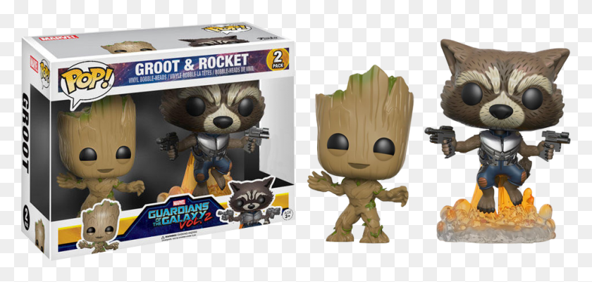 960x420 Guardians Of The Galaxy Rocket And Groot Pop, Toy, Cat, Pet HD PNG Download
