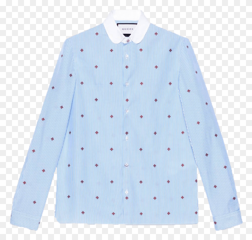 791x751 Gucci Bee Fil Coup Cambridge Shirt Pocket, Clothing, Apparel, Blouse Descargar Hd Png