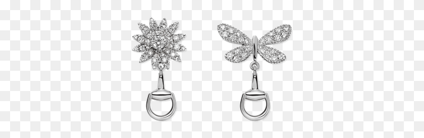 Gucci Fashion Jewelry Gucci Flora Earrings Gucci Flora Diamond Flower Amp Butterfly Earrings, Accessories, Accessory, Gemstone HD PNG Download