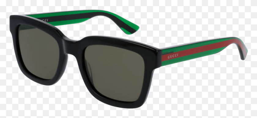 929x389 Gucci Gg0001s 002 Blackgreen 52mm Urban Men Sunglasses, Accessories, Accessory, Goggles HD PNG Download