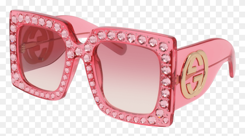 931x488 Gucci Gucci Gg0145s Gucci Bling Sunglasses Pink, Goggles, Accessories, Accessory HD PNG Download