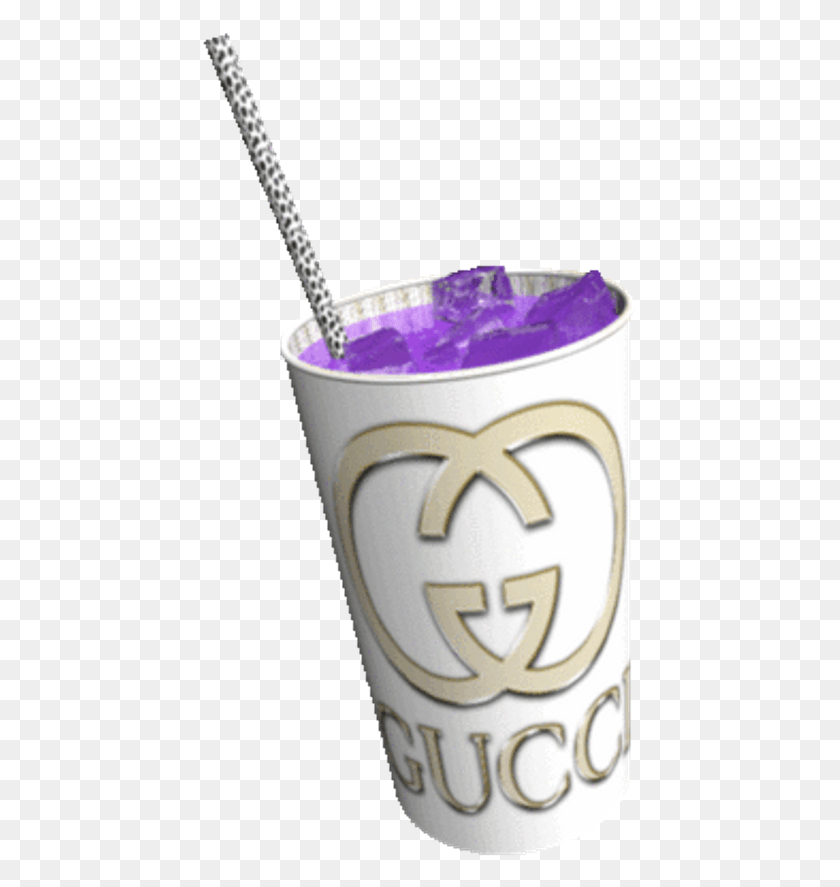435x827 Gucci Lean Freetoedit Sticker By Liv Purple Drink 3d Gif, Soda, Beverage, Cocktail HD PNG Download