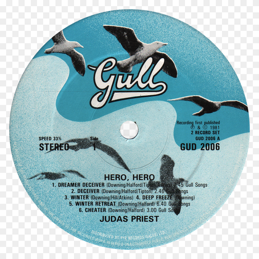 1000x1000 Descargar Png Gud 2005 Judas Priest Hero Label2 Turning Point Silent Promise, Disk, Dvd, Bird Hd Png