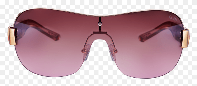 1122x444 Guess Gu 7312 Gld 34 Gold Shield Sunglasses Womens, Glasses, Accessories, Accessory HD PNG Download