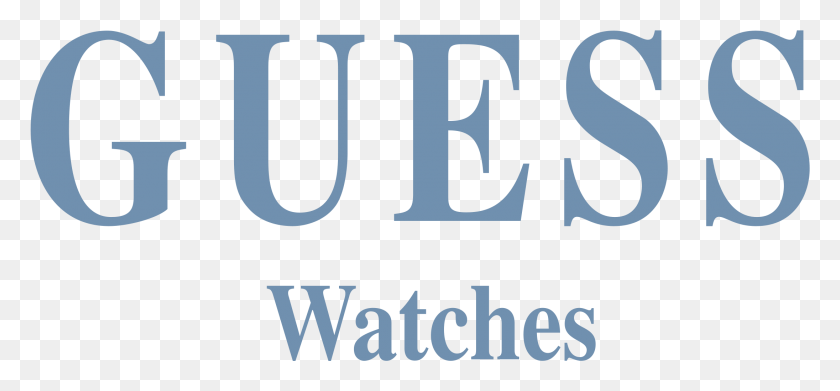 2191x931 Guess Watches Logo Transparent Guess Watches, Word, Text, Alphabet HD PNG Download