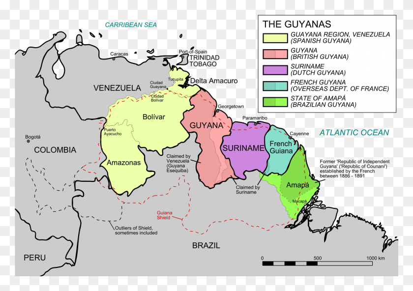 2001x1365 Guiana Shield Guiana Map, Plot, Diagram, Vegetation HD PNG Download