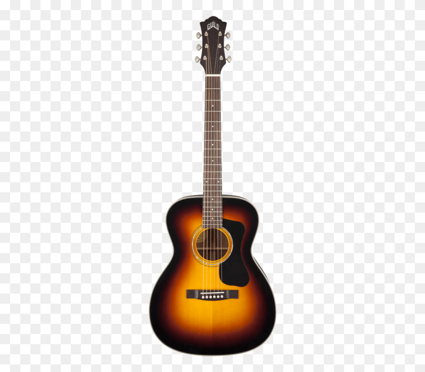 256x675 Guild F 130 Sunburst Acoustic Guitar, Leisure Activities, Musical Instrument, Bass Guitar HD PNG Download