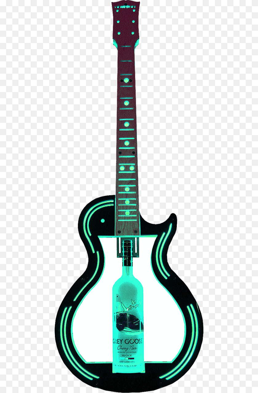 485x1280 Guitar Bottle Presenter Electric Guitar, Musical Instrument, Electric Guitar Sticker PNG