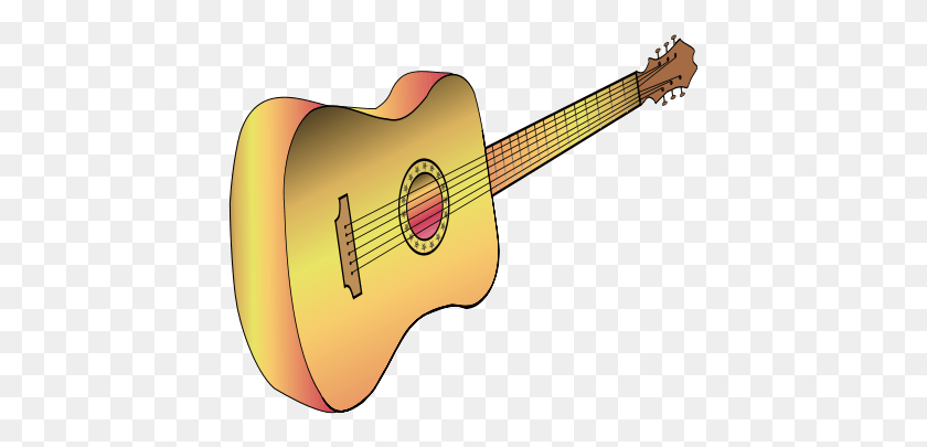 427x345 Guitar Clip Art, Leisure Activities, Musical Instrument, Bass Guitar HD PNG Download