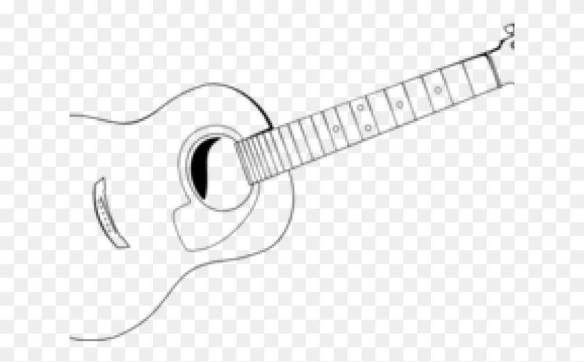 641x461 Guitar Clipart Vector Acoustic Guitar Outline, Nature, Outdoors, Astronomy HD PNG Download