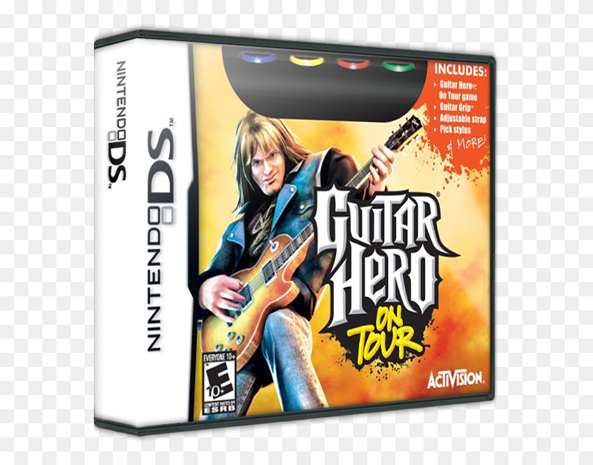 576x599 Descargar Png Guitar Hero Guitar Hero On Tour Nintendo Ds, Actividades De Ocio, Instrumento Musical, Persona Hd Png