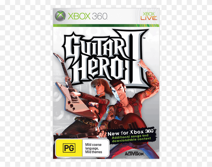 428x601 Guitar Hero Ii Game Disc Only Guitar Hero 2 Xbox, Leisure Activities, Musical Instrument, Person HD PNG Download