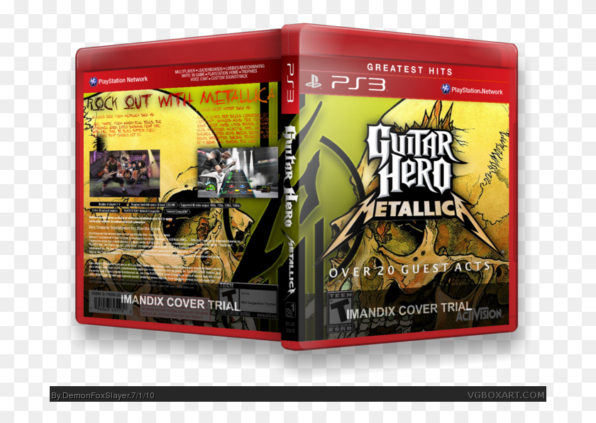 701x537 Descargar Png Guitar Hero Metallica Box Art Cover Guitar Hero, Flyer, Poster, Paper Hd Png