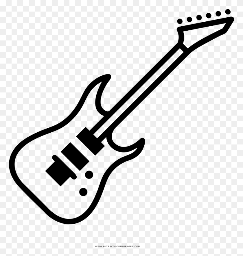 830x880 Guitarra Electrica Dibujo Guitarra Elctrica Para Colorear, Серый, Мир Варкрафта Png Скачать