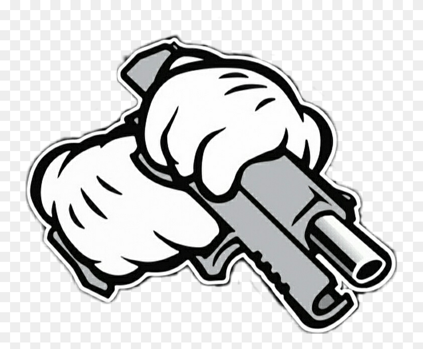 739x633 Gun Gang Mickey Mouse Hands With Gun, Hand, Fist, Key HD PNG Download