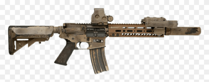 1024x355 Gun Guns Rifle M4a1 Weapon Freetoedit Geissele Operator, Weaponry, Machine Gun, Armory HD PNG Download