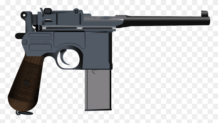 1280x680 Gun Shot Clipart Smoking Pistol Mauser C96 Clipart, Weapon, Weaponry, Handgun HD PNG Download