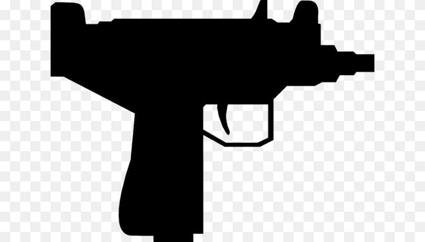 Gun Silhouette, Firearm, Weapon, Rifle, Handgun Sticker PNG