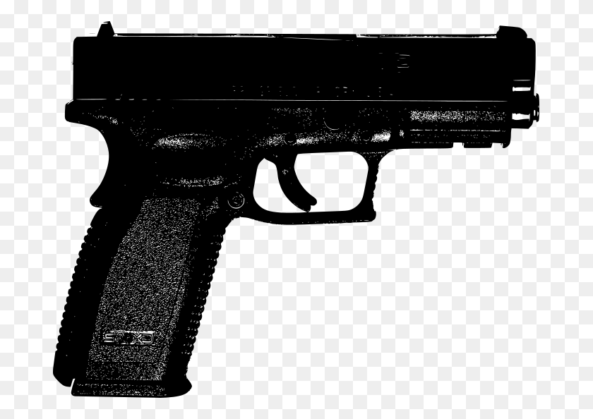 689x534 Силуэт Пистолета Springfield Xd 40 5-Дюймовый Ствол, Серый, Мир Варкрафта Png Скачать