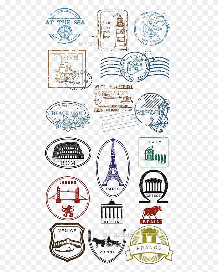 500x987 Gunna Be Here In A Month Travel Suitcase Stamps, Text, Poster, Advertisement HD PNG Download