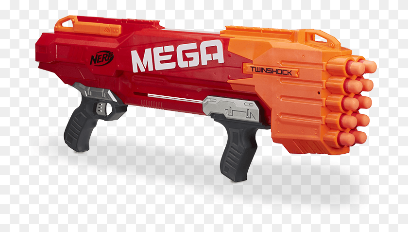 713x417 Guns And Pistols Transparent Images Nerf Elite Mega Twinshock, Toy, Gun, Weapon HD PNG Download