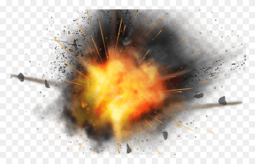 878x541 Gunshot Explosion, Bonfire, Flame, Fire HD PNG Download