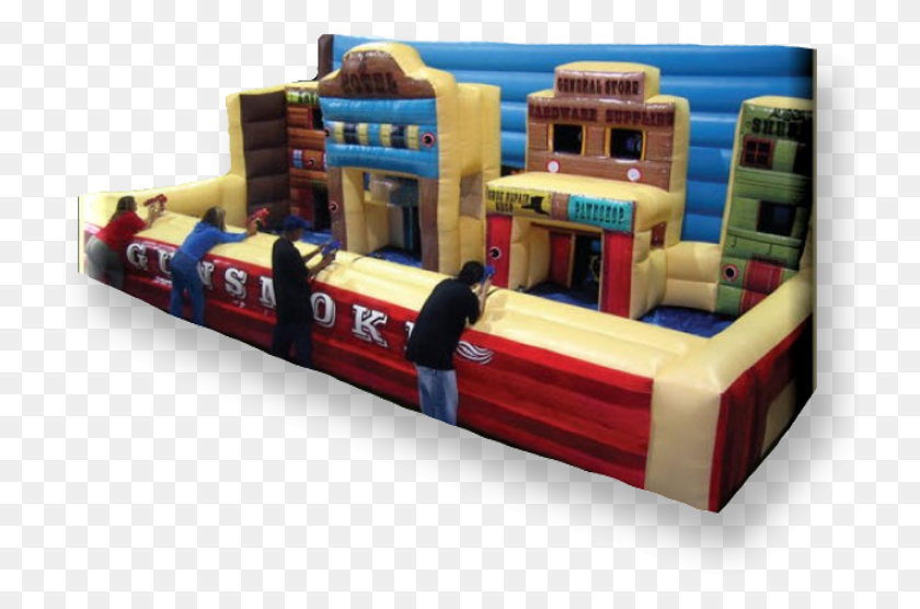 729x496 Gunsmoke Shooting Gallery Inflatable, Person, Human, Toy HD PNG Download
