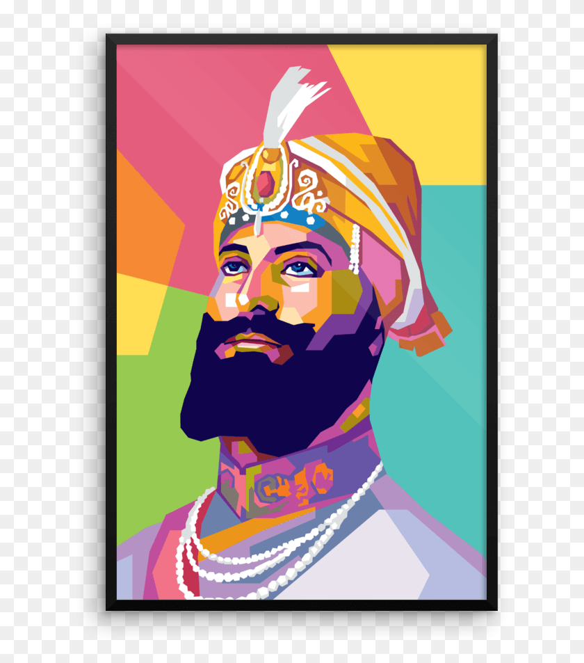 627x893 Guru Gobind Framed Print Guru Gobind Singh Birthday 2018, Face, Person, Human HD PNG Download