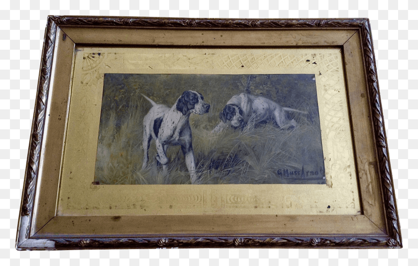 1988x1212 Gustav Muss Arnolt Two Pointers In A Field Original Picture Frame, Horse HD PNG Download