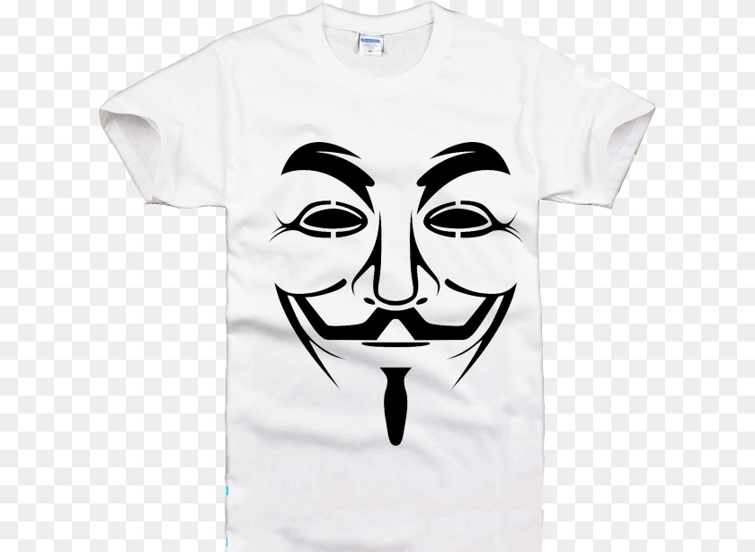 622x614 Guy Fawkes Mask, Clothing, Shirt, T-shirt, Person PNG