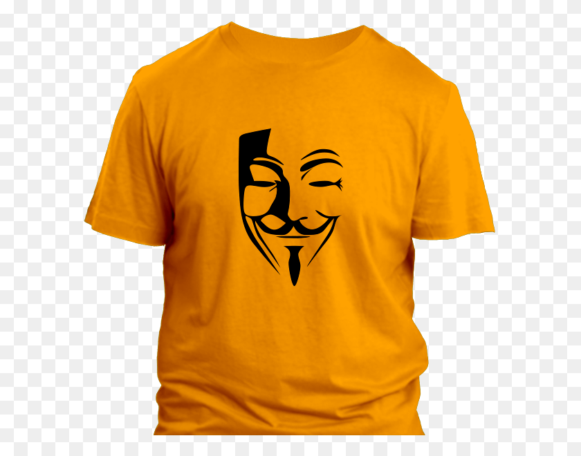 600x600 Guy Fawkes Mask Anonymous Decals, Clothing, Apparel, T-shirt HD PNG Download
