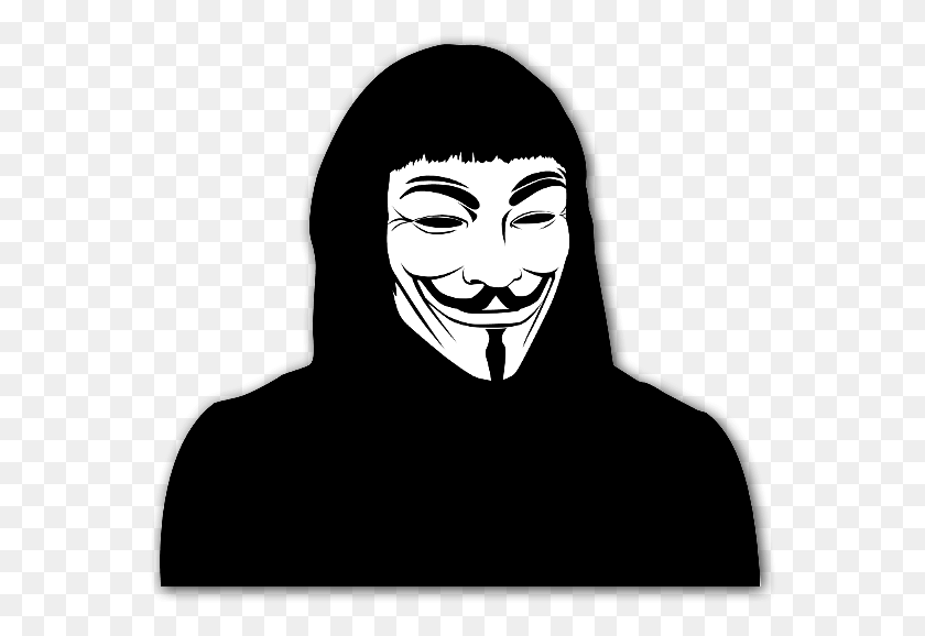 570x518 Guy Fawkes Real Life, Stencil, Face, Hoodie HD PNG Download