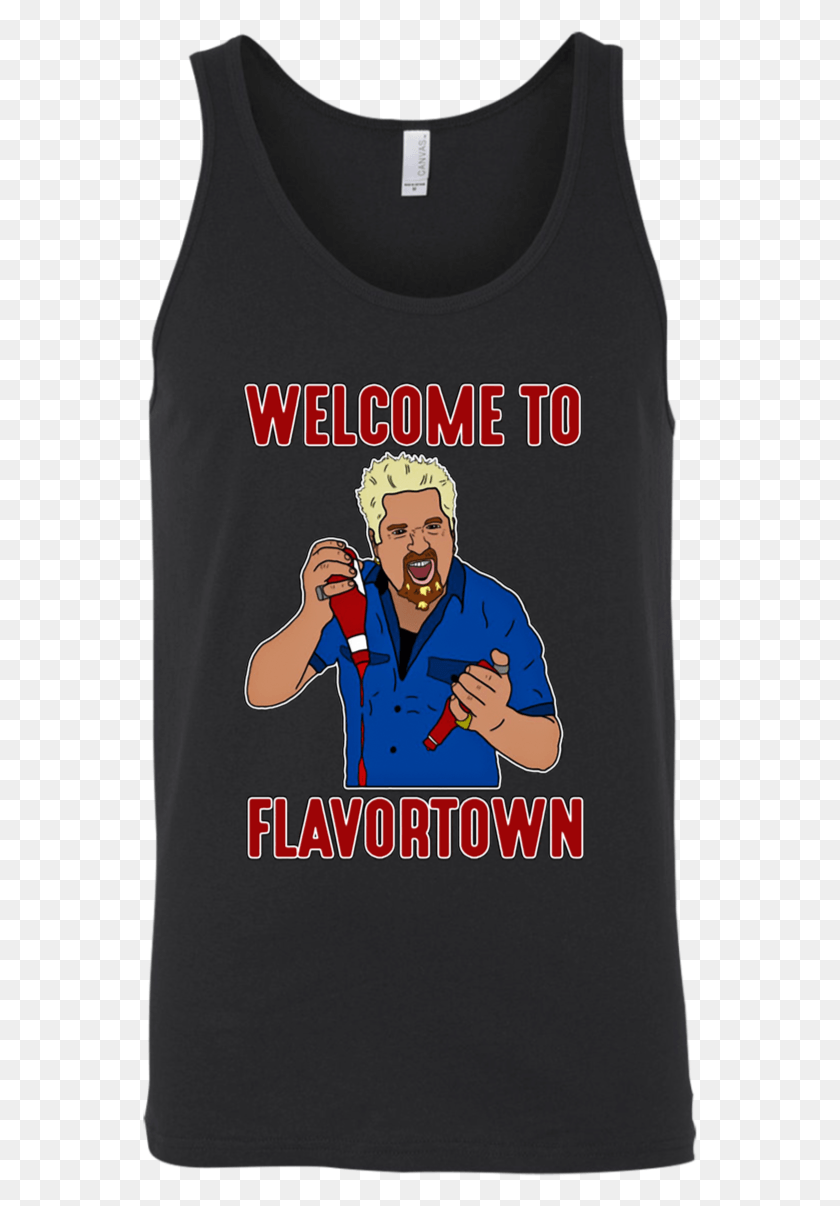 555x1146 Guy Fieri Welcome To Flavortown Unisex Tank Shirt, Person, Human, Clothing HD PNG Download