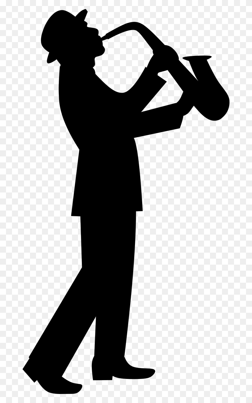 690x1280 Guy Playing Saxophone Clipart, Gray, World Of Warcraft HD PNG Download