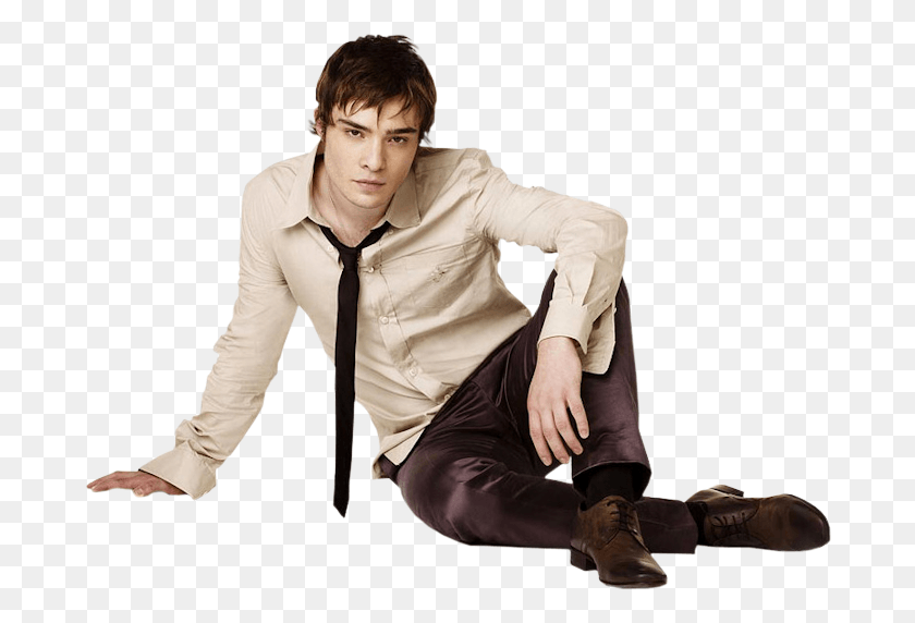 686x512 Guy Sitting With Beige Shirt Gossip Girl Chuck Bass, Clothing, Apparel, Person HD PNG Download