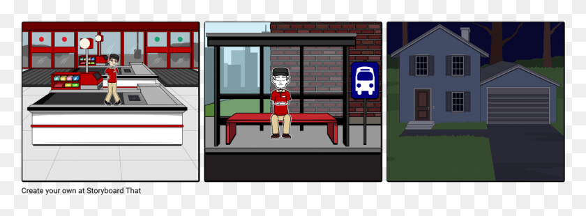 1145x368 Guy Working At Target Cartoon, Bus Stop, Person, Human HD PNG Download