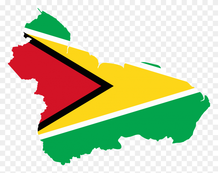 1909x1485 Guyana Flag Map Of Guyana Showing Administrative, Graphics, Label HD PNG Download
