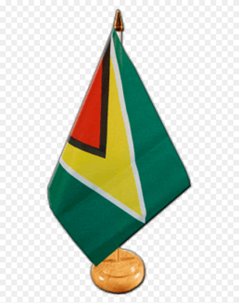 511x1002 Guyana Table Flag Triangle, Clothing, Apparel, Party Hat HD PNG Download
