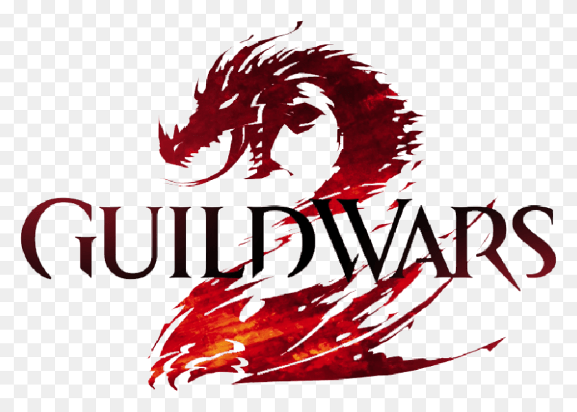 800x554 Gw Logo Guild Wars, Dragon, Poster, Advertisement HD PNG Download
