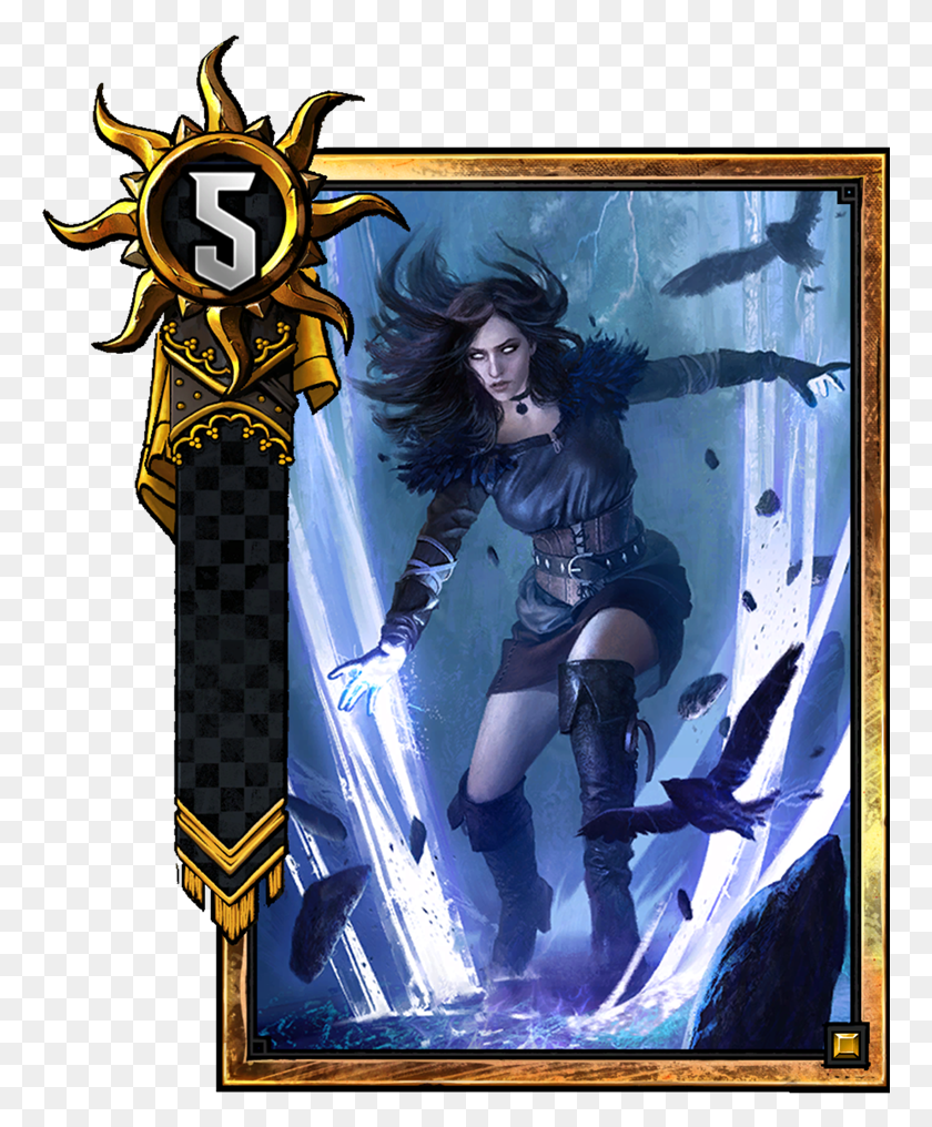 765x956 Gwent The Game Wild Hunt Of Rivia Gwent Yennefer, Person, Human, Poster HD PNG Download