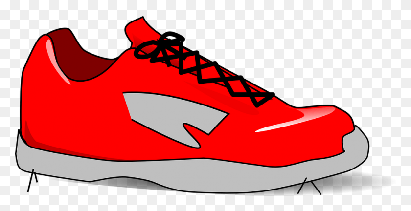 945x451 Gym Shoes Clipart Red Shoe Free Clipart On Dumielauxepices Red Shoe Clipart, Clothing, Apparel, Footwear HD PNG Download