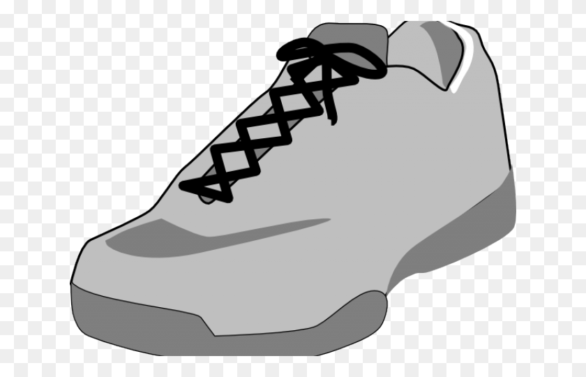 640x480 Gym Shoes Clipart Vector Shoes Black And White, Clothing, Apparel, Footwear HD PNG Download